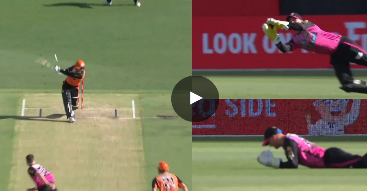 WATCH: Josh Philippe takes a phenomenal catch to dismiss Sam Whiteman – BBL|13