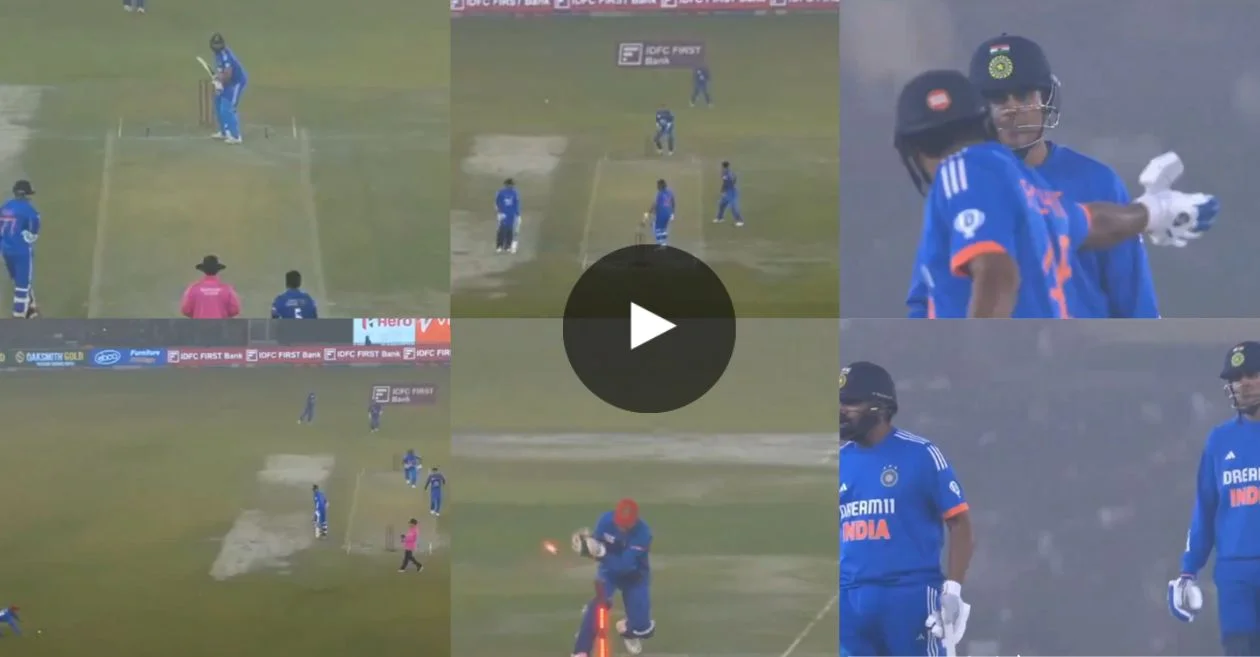 WATCH: Rohit Sharma vents frustration at Shubman Gill for an unfortunate run-out in Mohali T20I – IND vs AFG 2024