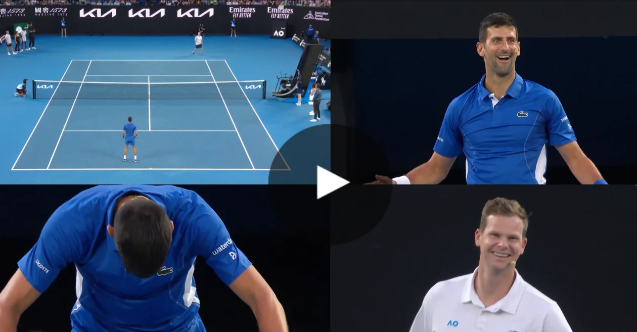 WATCH: Novak Djokovic hails Steve Smith for his Tennis skills; video goes viral